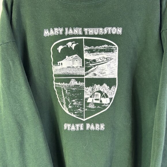 Vintage 90s Crewneck Sweatshirt Mary Jane Thurston State Park Nature - Picture 3 of 5